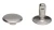 Nity dwustronne 12x9mm Srebrne 100szt
