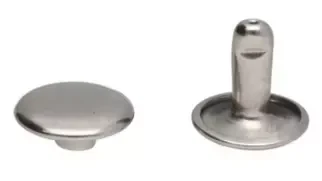 Nity dwustronne 12x9mm Srebrne 100szt