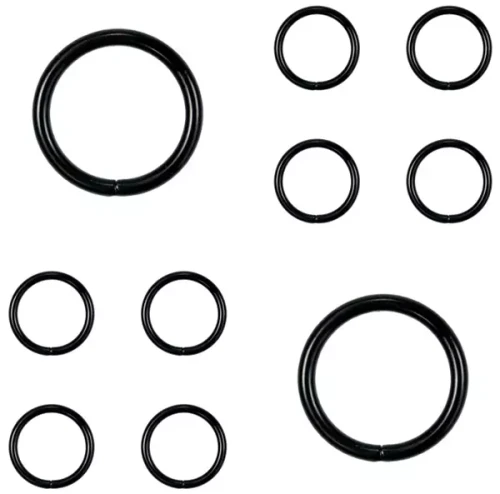 Kółko kaletnicze 30mm drut 4mm Metal Czarne 10szt