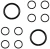 Kółko kaletnicze 30mm drut 4mm Metal Czarne 10szt