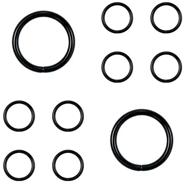 Kółko kaletnicze 30mm drut 4mm Metal Czarne 10szt