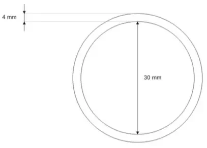 Kółko kaletnicze 30mm drut 4mm Metal Czarne 10szt