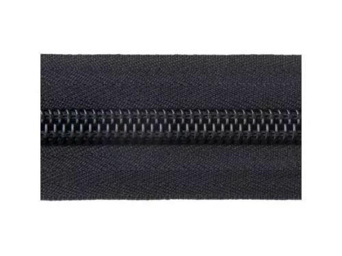 Taśma suwakowa zamek 10 Czarna 5m+5s