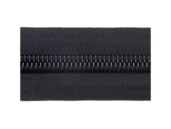 Taśma suwakowa zamek 10 Czarna 5m+5s