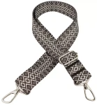 Pasek do torebki 40mm BLACK ROMB regulowany ZEPNIJ