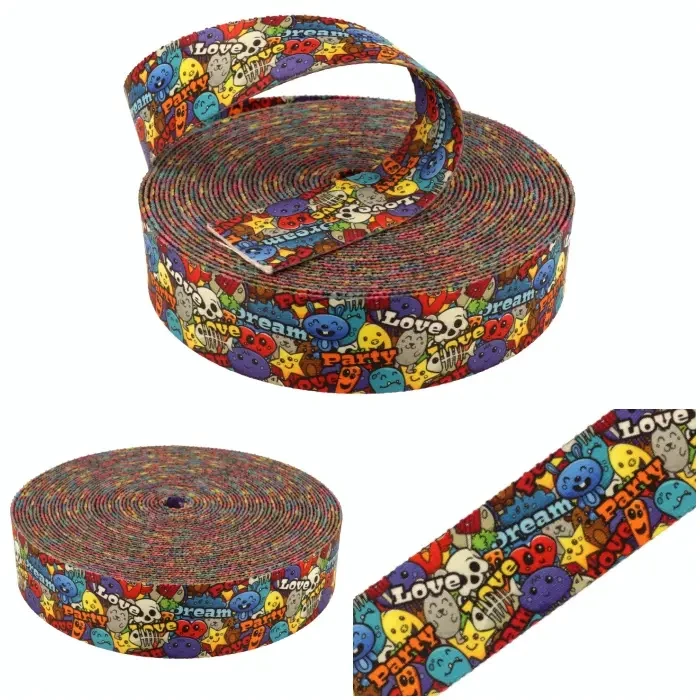 Taśma Nośna z Nadrukiem Sublimacyjnym DREAM PARTY 30mm