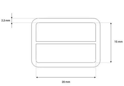 Regulator kaletniczy Metalowy 20/15/3mm 10szt St.złoto
