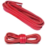 Sznurówki Skórzane Rzemyk 120cm Czerwone