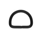 Półkole 20/15/3 mm Czarny mat 10szt Półkółko D-RING