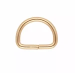 Półkole 20/15/3 mm Złoto 10szt Półkółko D-RING