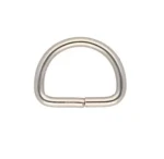 Półkole 20/15/3 mm Srebrne 10szt Półkółko D-RING