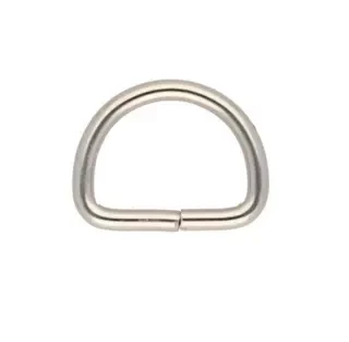 Półkole 20/15/3 mm Srebrne 10szt Półkółko D-RING