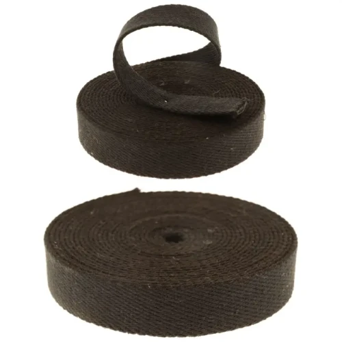 Taśma Bawełniana 25mm CZARNA Parciana Pasek Smycz