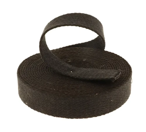 Taśma Bawełniana 25mm CZARNA Parciana Pasek Smycz