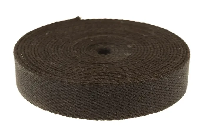 Taśma Bawełniana 25mm CZARNA Parciana Pasek Smycz