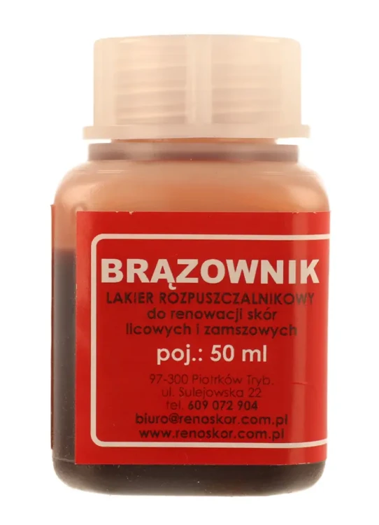 Farba Spirytusowa do Skóry Zamszu Brązownik