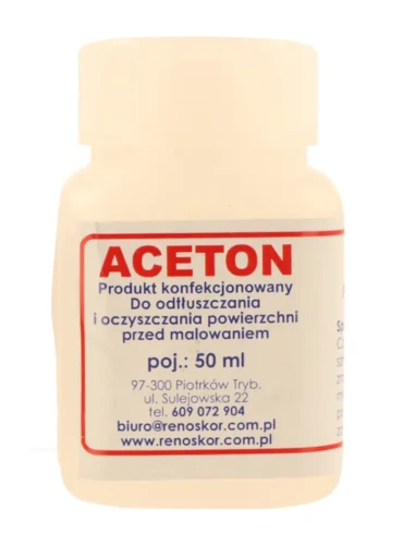 Zmywacz/Aceton czyści powierzchnie przed malowaniem
