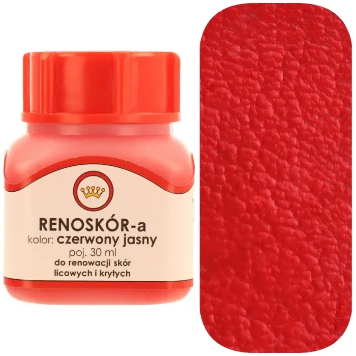 Farba do skóry licowej Renoskór WILBRA 30 ml elastyczna, półmat, odporna na wodę i zginanie