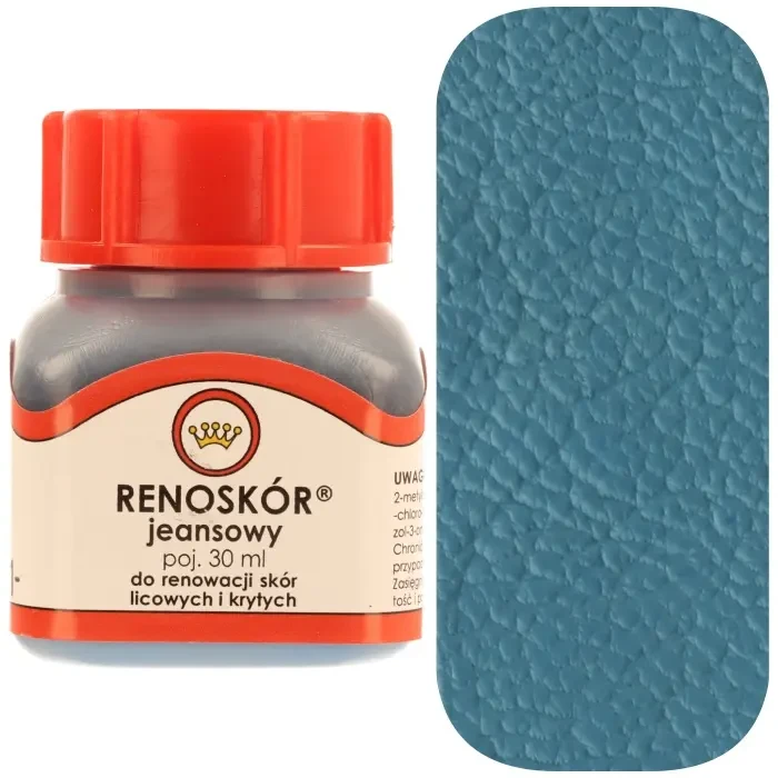 Farba do skóry licowej Renoskór WILBRA 30 ml elastyczna, półmat, odporna na wodę i zginanie