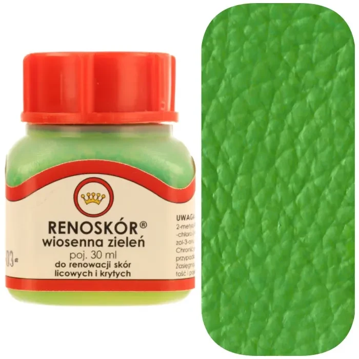 Farba do skóry licowej Renoskór WILBRA 30 ml elastyczna, półmat, odporna na wodę i zginanie