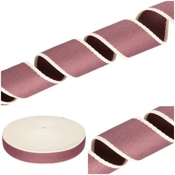 Taśma Nośna 38mm Bawełniana Poliester 5mb Ciemny Wrzos