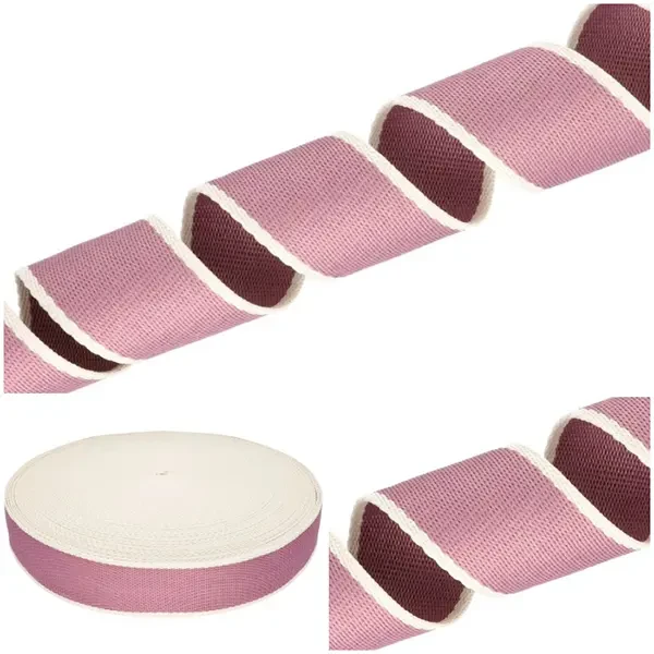 Taśma Nośna 38mm Bawełniana Poliester 5mb Jasny Wrzos
