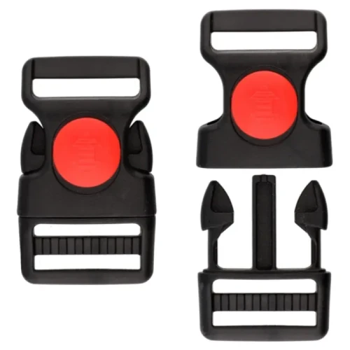 Klamra 30mm MrozoOdporna Plastik BLOKADA 5szt Czarno-Czerwona