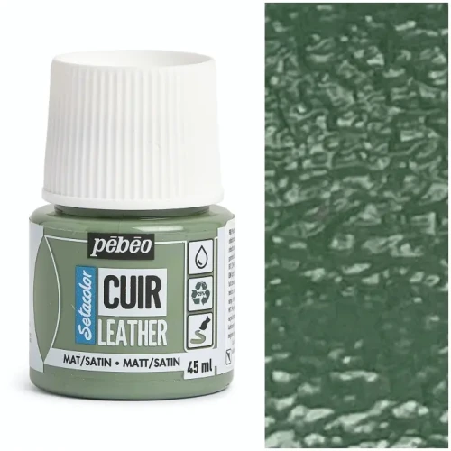 Farba Akrylowa 45ml Skóra EkoSkóra Pebeo ZIELONA HERBATA Customizacja