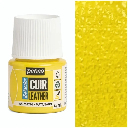 Farba Akrylowa 45ml Skóra EkoSkóra Pebeo ŻYWY ŻÓŁTY Customizacja