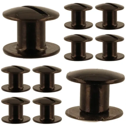 Nity skręcane Śruba Introligatorska 5 mm Czarne 10 szt