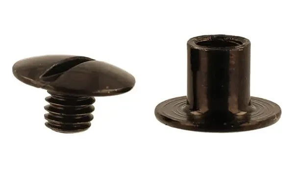 Nity skręcane Śruba Introligatorska 5 mm Czarne 10 szt