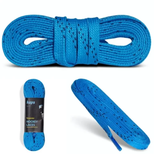 Sznurówki 182 cm Poliestrowe Niebiesko Granatowe Łyżwy Hokej IMPREGNOWANE