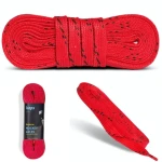 Sznurówki 213 cm Poliestrowe Czerwono Czarne Łyżwy Hokej IMPREGNOWANE