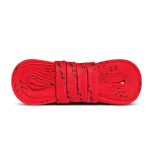 Sznurówki 213 cm Poliestrowe Czerwono Czarne Łyżwy Hokej IMPREGNOWANE