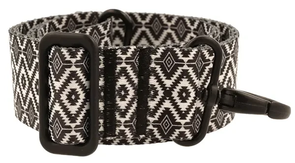 PASEK do Torebki 40mm BLACK ROMB regulowany Zepnij CZARNY MAT