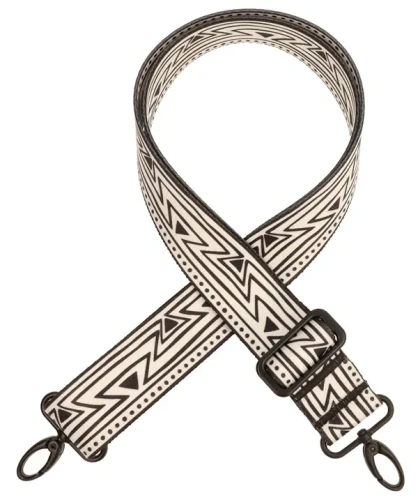 PASEK do Torebki 40mm ZYGZAG regulowany Zepnij CZARNY MAT