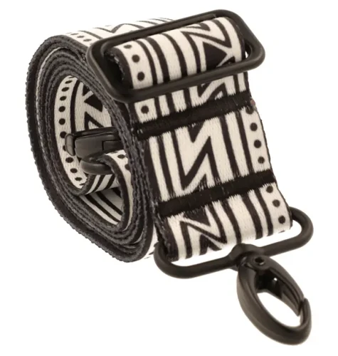 PASEK do Torebki 40mm ZYGZAG regulowany Zepnij CZARNY MAT