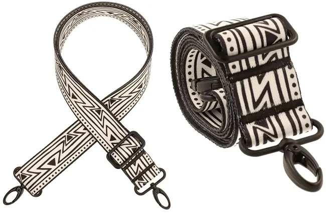 PASEK do Torebki 40mm ZYGZAG regulowany Zepnij CZARNY MAT