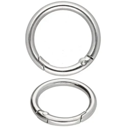 Szekla 25mm / 4mm Kółko Otwierane 5szt SREBRNE O-Ring karabińczyk
