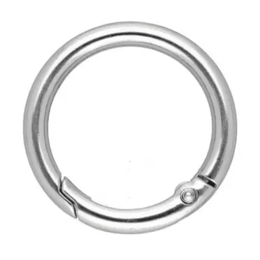 Szekla 25mm / 4mm Kółko Otwierane 5szt SREBRNE O-Ring karabińczyk