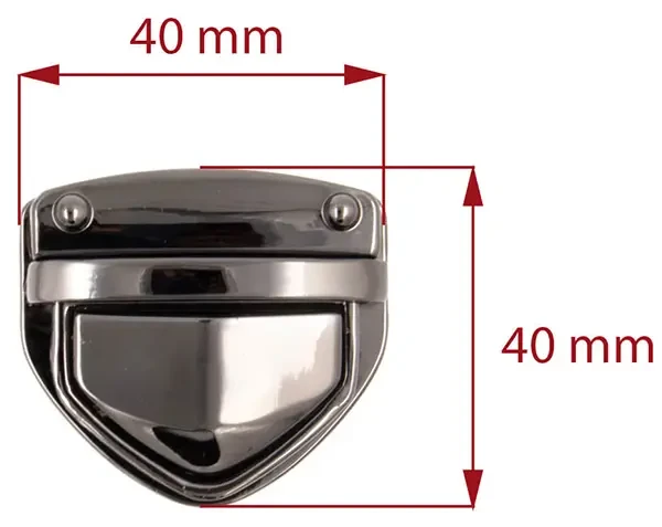 Zapięcie ZAMEK do teczki torebki 40x40mm
