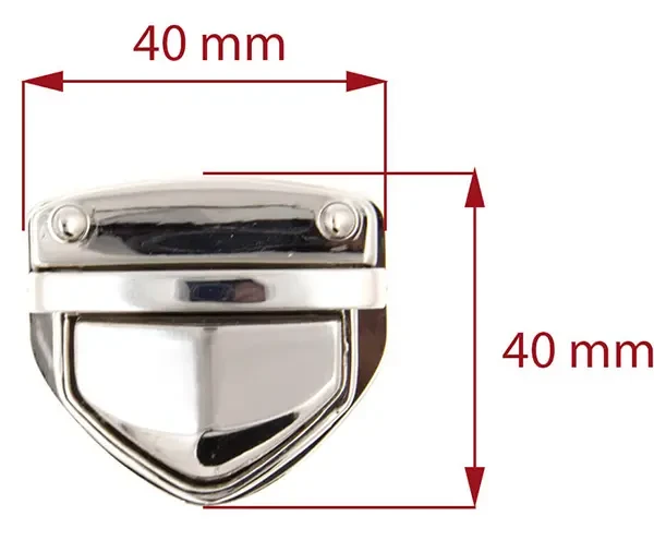 Zapięcie ZAMEK do teczki torebki 40x40mm