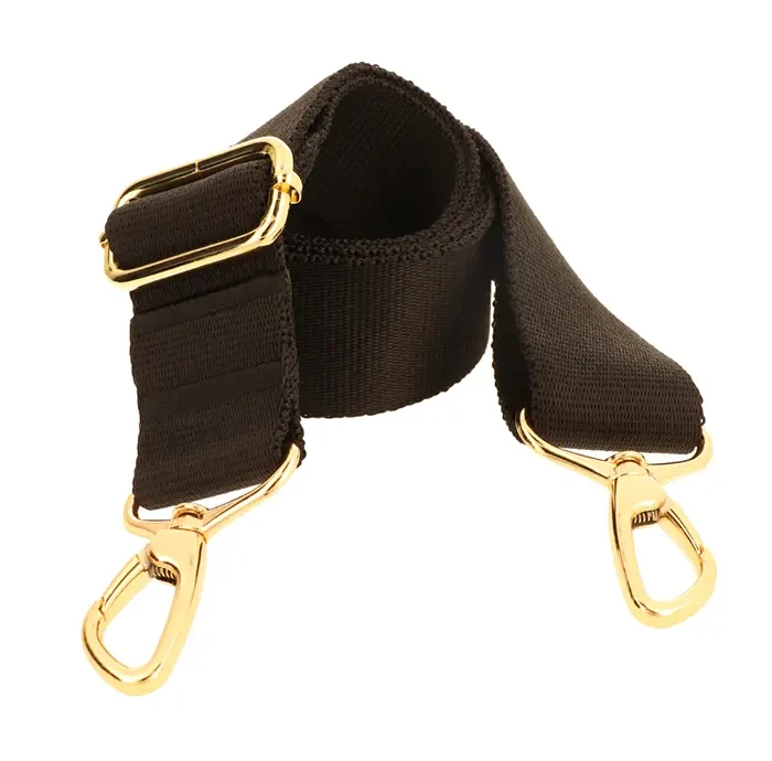 PASEK do Torebki 40mm CZARNY regulowany Zepnij Okucia Złote