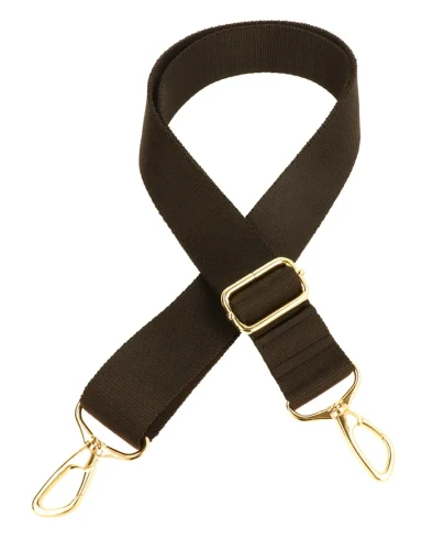 PASEK do Torebki 40mm CZARNY regulowany Zepnij Okucia Złote