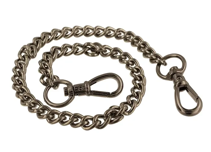 Łańcuszek do Torebki 100 cm Karabinki DEWIZKA Ciemny Nikiel