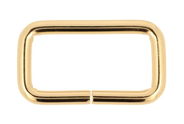 Ramka kaletnicza 40x20 mm drut 5mm Złota 5szt