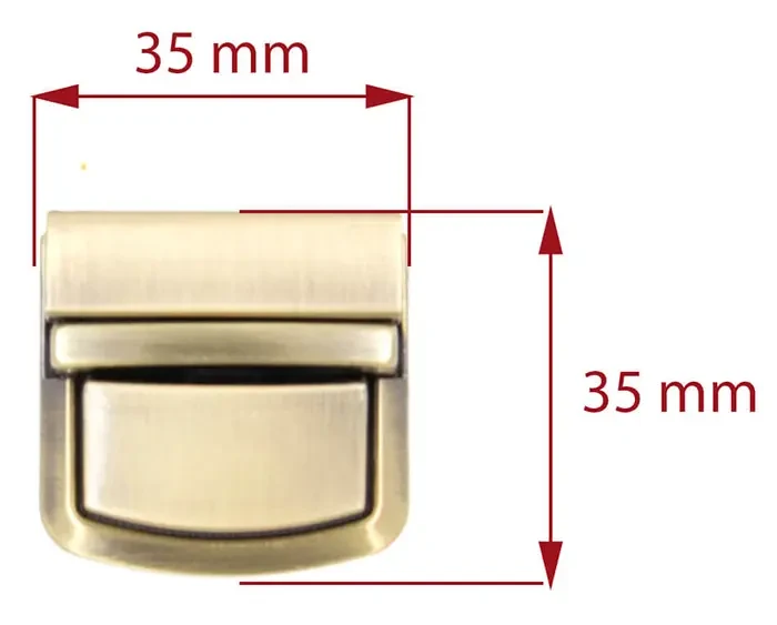 Zapięcie ZAMEK do teczki torebki 35x35mm