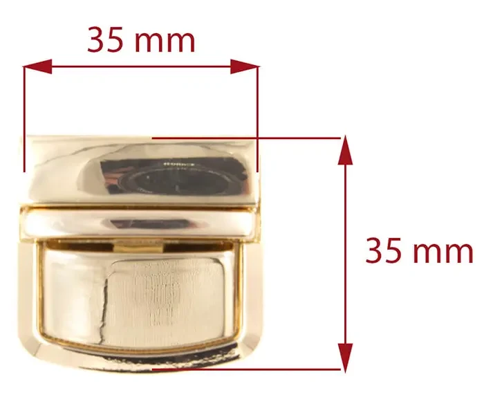 Zapięcie ZAMEK do teczki torebki 35x35mm