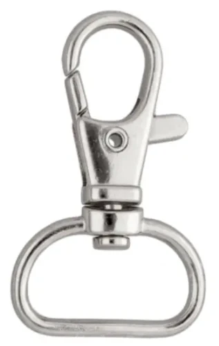 Karabińczyk 20x43 mm 6g RYBKA karabinek Brelok 10szt SREBRNY