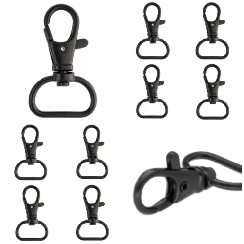 Karabińczyk 20x43 mm 6g RYBKA karabinek Brelok 10szt CZARNY Mat